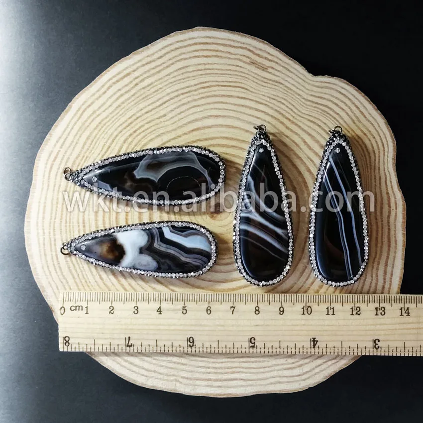 WT-NP185 подвеска с подвеской из натурального камня ручная работа бохо Длинная со