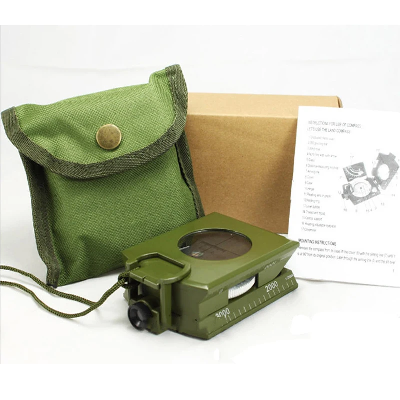 Outdoor Hunting Multi-Function Survival Military Metal Sighting Compass Hiking Camping Navigation Equipment | Спорт и развлечения