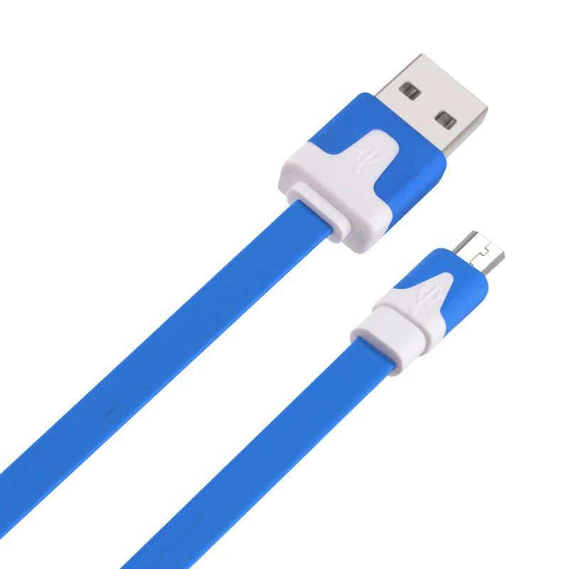 USB Cable Micro 2.0 Sync Charging Flat Noodle Mobile Phone Cables For Android Samsung Huawei Xiaomi HTC LG USBC118 | Мобильные
