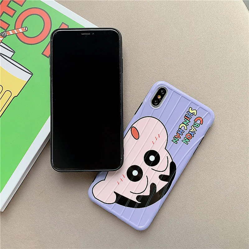 GlamPhoneCase Cartoon Croco Crayon Shinchan Phone Case For iPhone X XS Max XR Soft Silicone Cover 7 8 6 6s Plus |