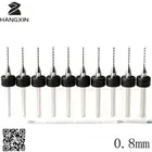 Инструменты 0,8 мм мини-сверло с ЧПУ для печатной платы, набор из 10 шт., Деревообрабатывающие инструменты сверло для станка с ЧПУ, сверло из карбида вольфрама для печатной платы