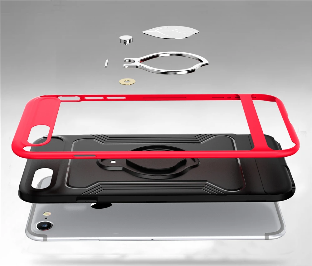 Роскошные PC + TPU гибрид 2 в 1 Броня задняя крышка для iPhone 6 6s 7 8 Plus телефон случаях