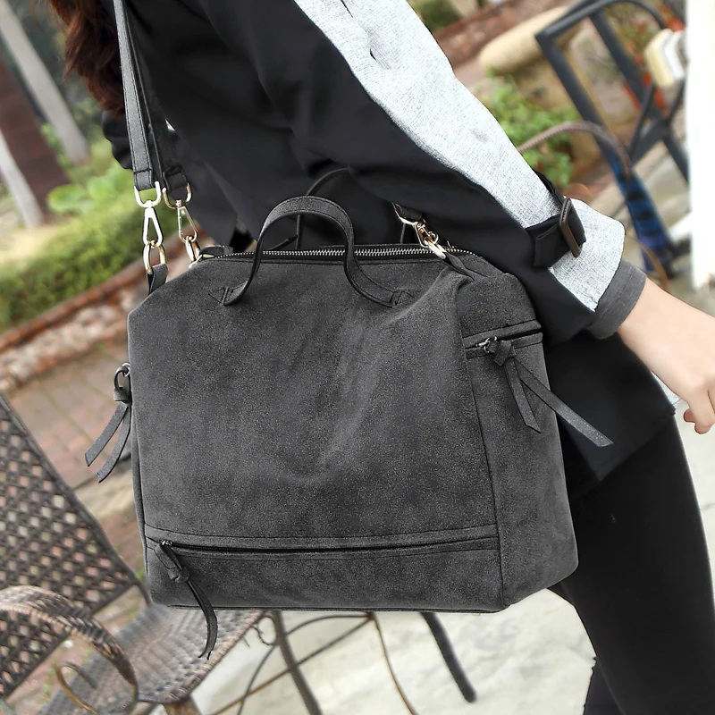 Мотоцикл мешок Suoai новый женщин сумки на ремне большой скраб пу кожаные скучный