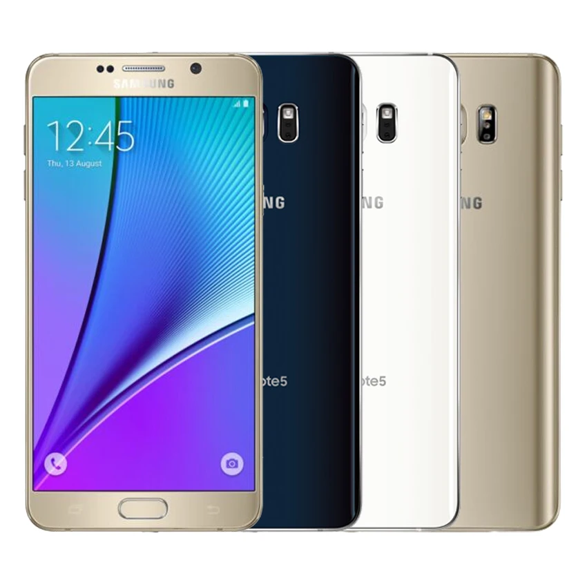 Разблокированный Восьмиядерный телефон Samsung Galaxy Note 5 с одной sim картой 16 МП 7