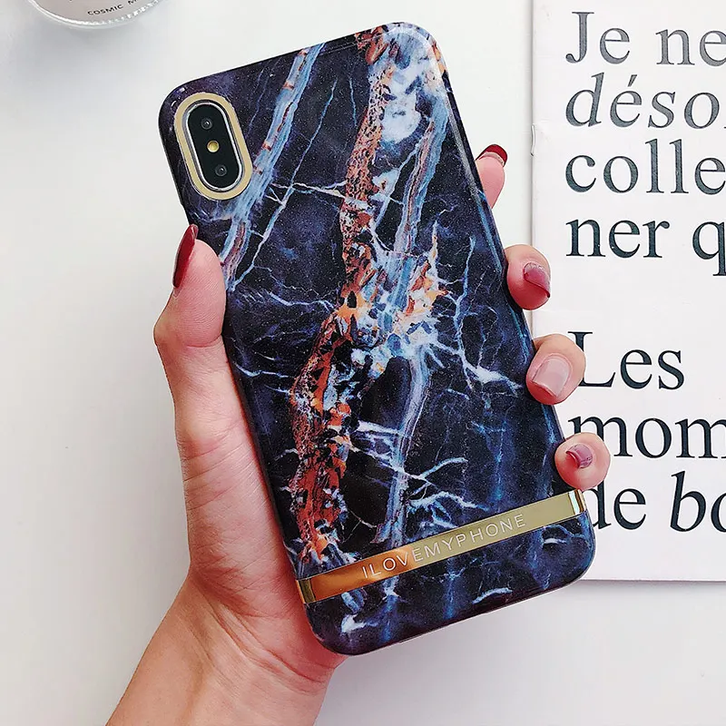 Style 5 Чехол для телефона с принтом из розового золота и мрамора для iphone XS Max XR, Твердый чехол из поликарбоната для iphone X, 6, 6 s, 7, 8 Plus, чехол - Цвет: Style 5