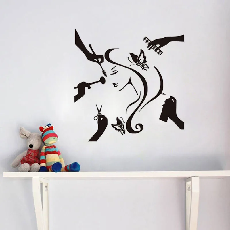 DCTOP Модные женские наклейки для макияжа настенный стикер салона красоты домашний