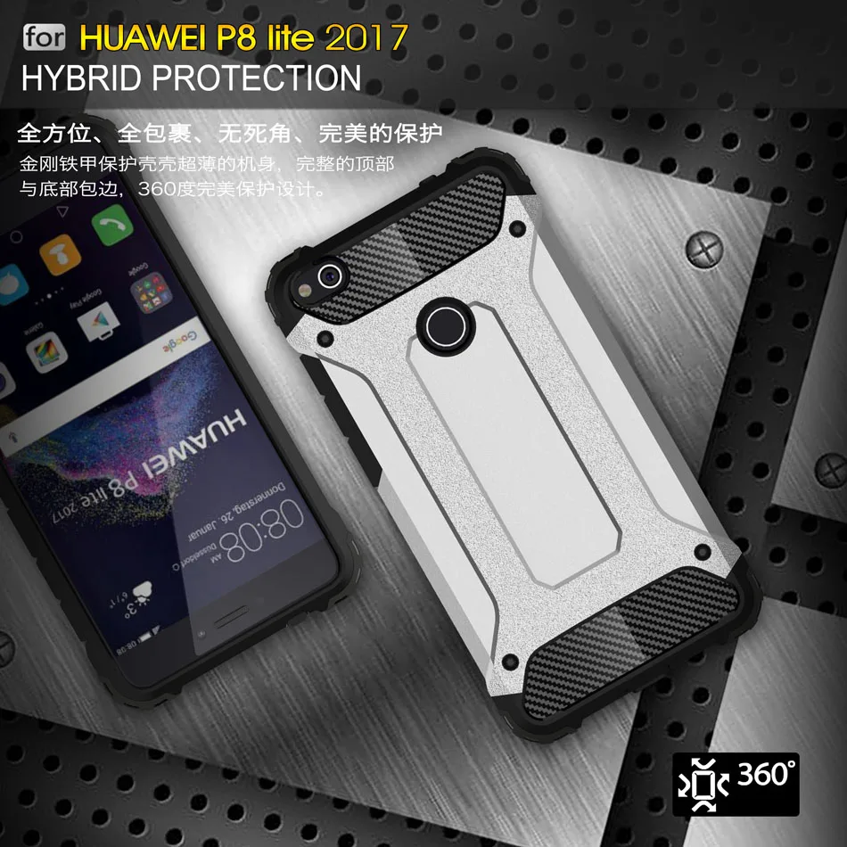 Armor Case for Huawei Honor 8 Lite PRA-TL10 PRA-LX1 Phone Bumper Fitted Honor8 PRA LX1 TL10 Frame Cover |