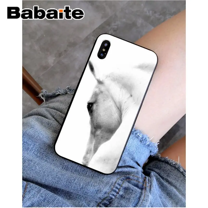 Babaite с принтом животного, лошади DIY Роскошный Высокий протектор на конце чехол для Apple iPhone 8 7 6 6S Plus X XS MAX 5 5S SE XR мобильных телефонов