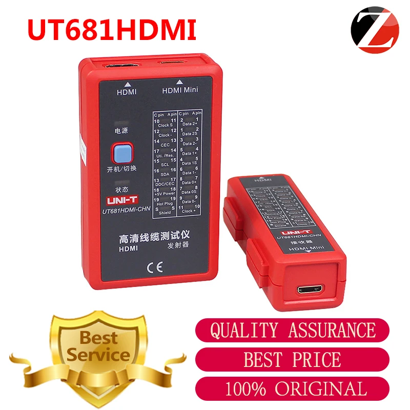Новое поступление UNI T UT681HDMI кабель тест er HDMI/MINI HDMI кабели 20 видимых светодиодный
