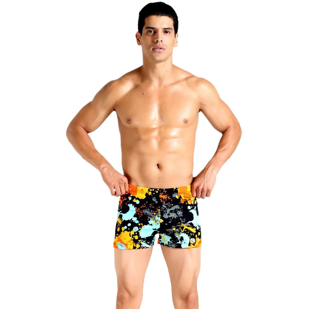 Мужские плавки с мешочком купальные шорты боксеры завязками спереди штаны