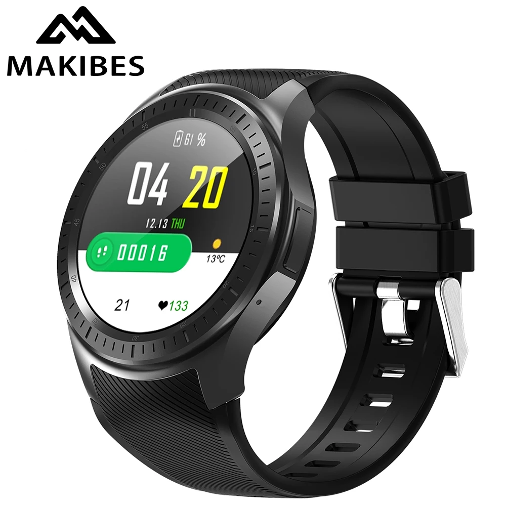 Makibes AT06 4G gps Смарт часы кровяное давление Фитнес телефон слежения Android 7 1 600 мАч