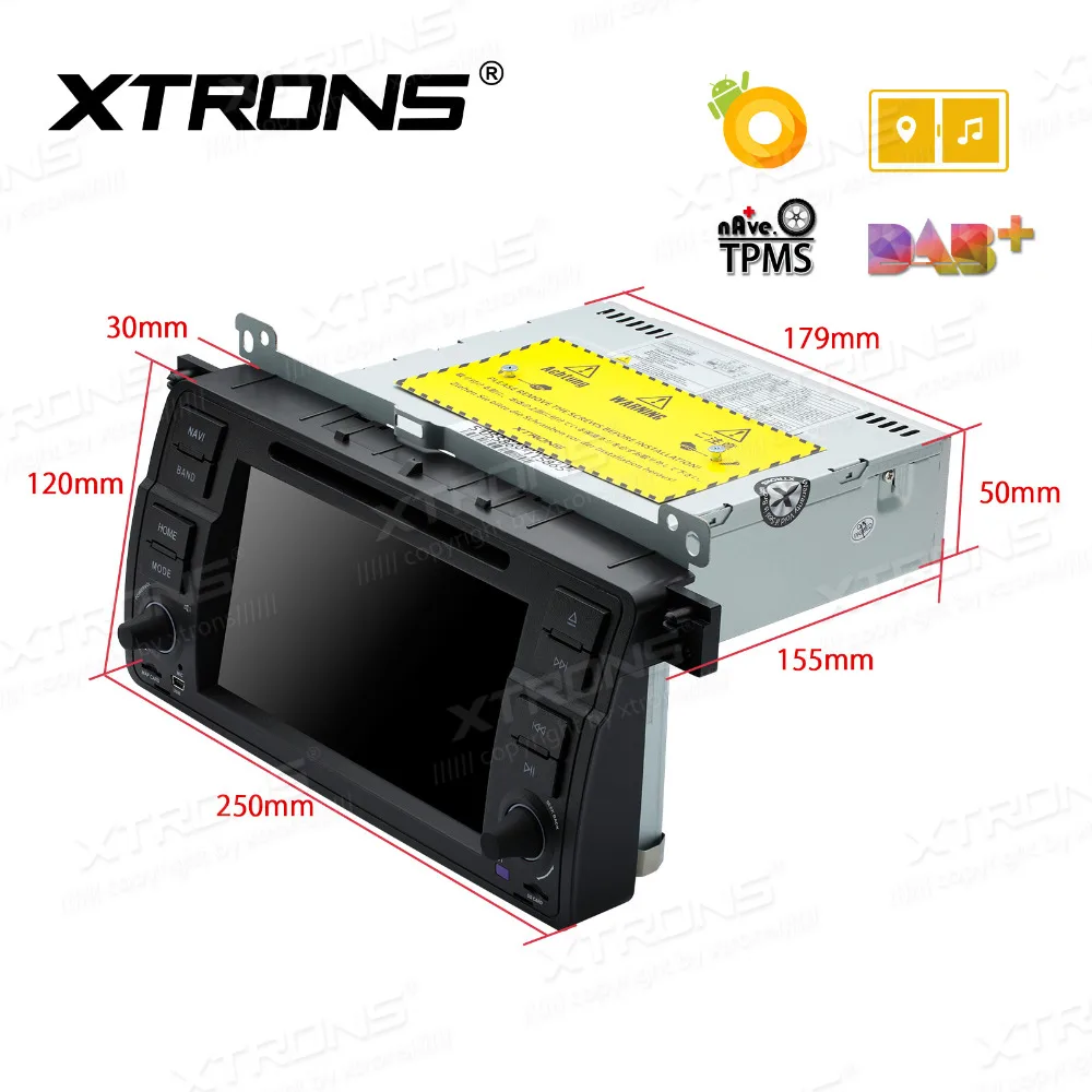 XTRONS 7 &quotAndroid 8 0 Восьмиядерный радио dvd-плеер автомобиля GPS для BMW E46/Rover 75/MG ZT/E46 M3 2000