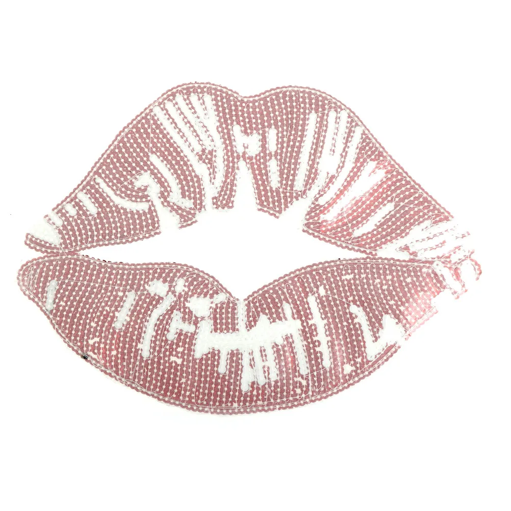 1 шт. аппликация блестящие красные нашивки для губ одежды железные полосы на