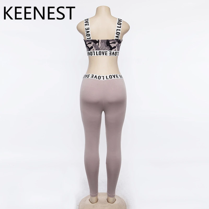 Женский спортивный костюм KEENEST жилет пуш-ап для фитнеса и штаны спортивная одежда
