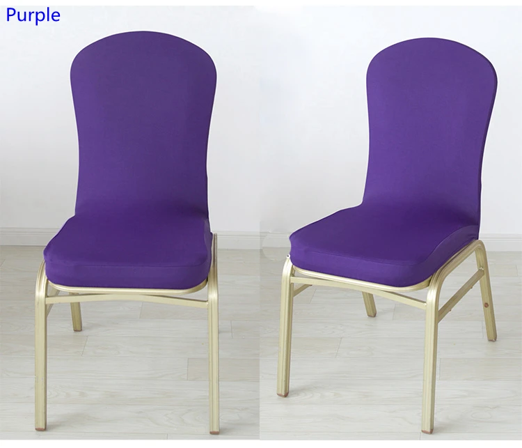 Фиолетовый цвет спандекс чехлы для стульев половина стиля свадебных отелей