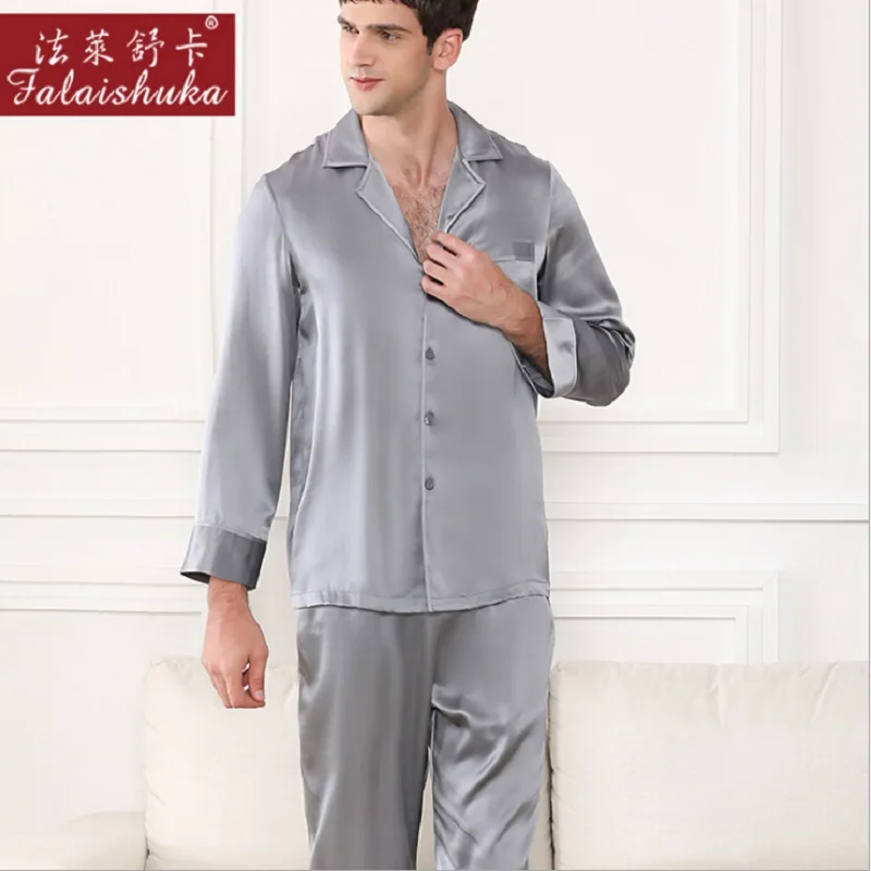 Couple Pajamas Silk Stain Sleepwear Summer Women 2019 Pyjamas sexy plus size Pink long sleeve top and pants pijama set nightwear