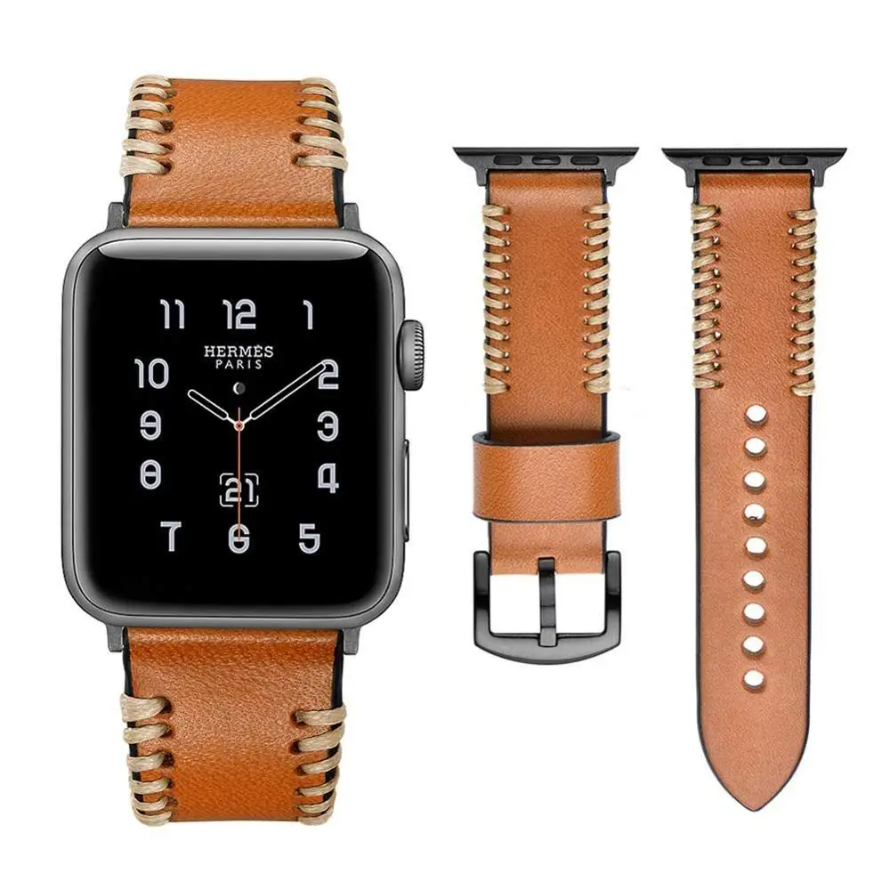 Сменные ремешки для часов Apple Watch Series 3 2 1 42 мм из натуральной кожи|watch for apple|apple