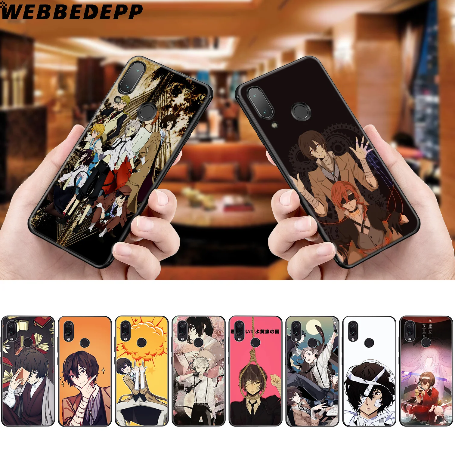 WEBBEDEPP Bungou Stray Dogs Anime Soft Case for Xiaomi Redmi K20 7A 4A 4X 5 5A 6 6A S2 Note 8 4 7 Pro Plus Prime |