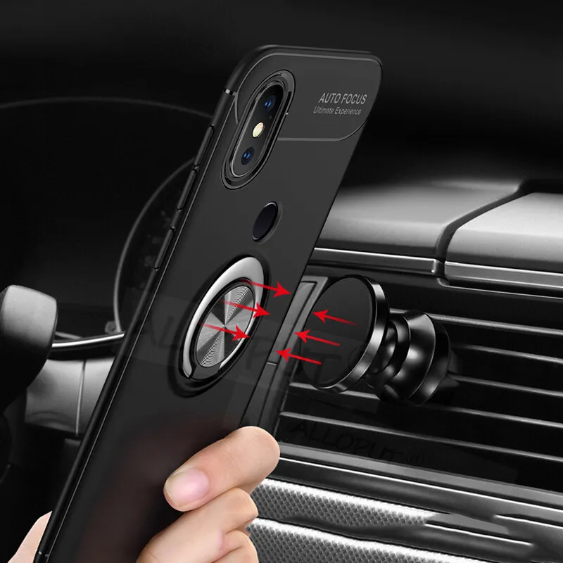 2019 Magnetic Ring Case For Xiaomi Mi A2 Lite 9T Pro Silicone Shockproof Full Back Cover lite |