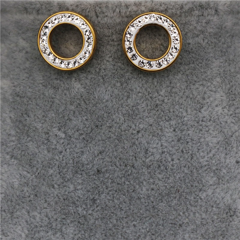 Лидер продаж модное кольцо из нержавеющей Steeljewelry комплекты круглые золотые Цвет