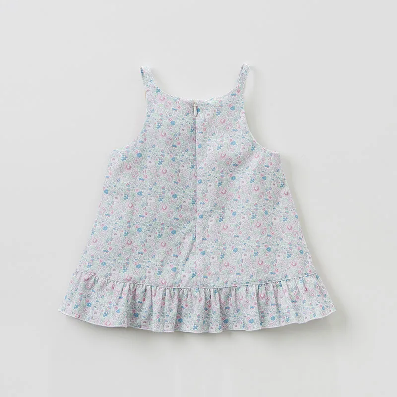 DBJ9677-2dave bella baby/платье с цветочным рисунком для маленьких девочек, весенние платья без рукавов для девочек, детское платье для девочек, Эксклюзивное Платье для дня рождения