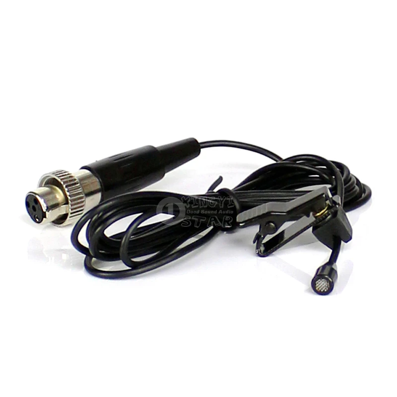 

Mini XLR 4 Pins Lock Lavalier Microphone Clip Collar Mic Micro For MIPRO Wireless System Bodypack Transmitter Lapel Microphones