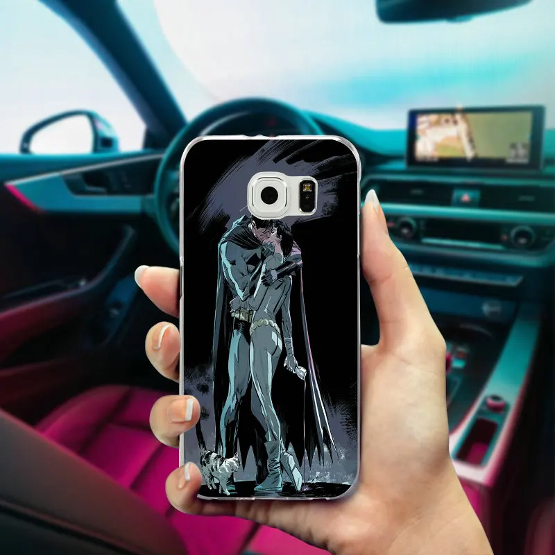 Soft TPU Mobile Phone Cases Cover for Samsung Galaxy Note 2 3 4 5 8 S3 S4 S5 Mini S6 S7 S8 S9 Edge Plus Batman Cat Woman Kissing | Мобильные