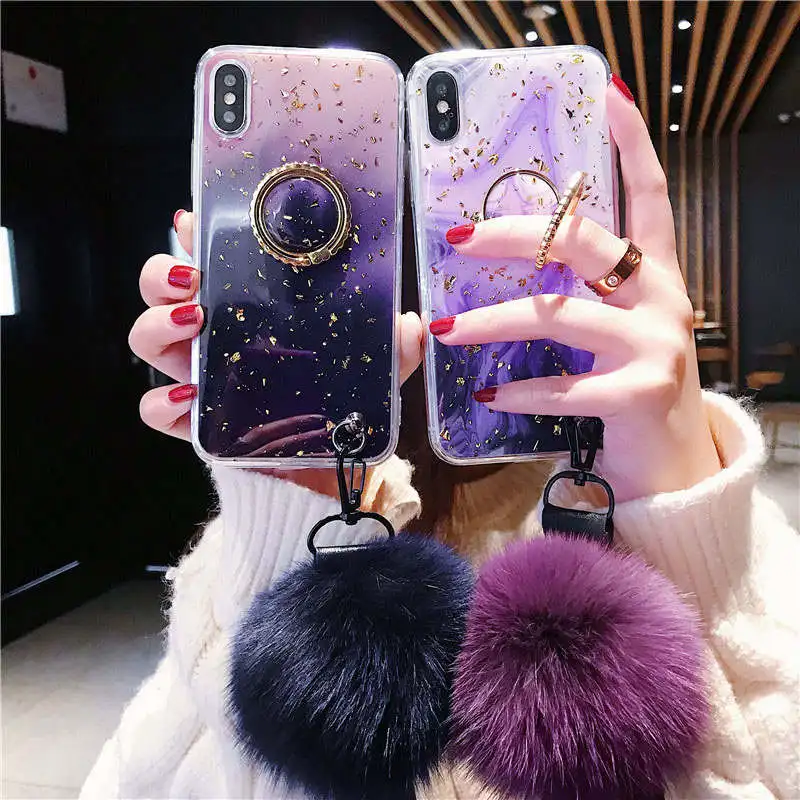 Модный градиентный мраморный чехол для телефона iPhone 6/6s/7/8plus роскошный с