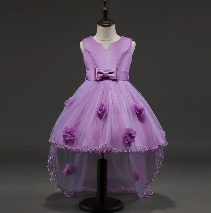 4-11Y Teenager Vestido Flower Girl Dresses Sleeveless Organza Floral Princess Bridesmaid Wedding Birthday Party Dress | Детская одежда