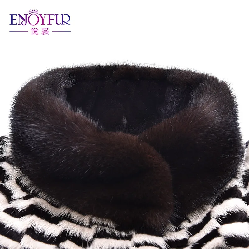 Enjoyfur Пояса из натуральной кожи Мех Пальто и пуховики реального норки кролик