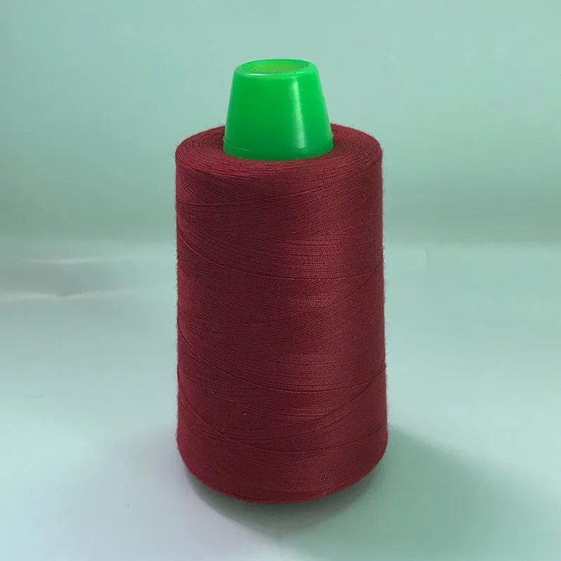 Высококачественная многоцветная машинное шитье нить 3000 ярдов красная бордовая