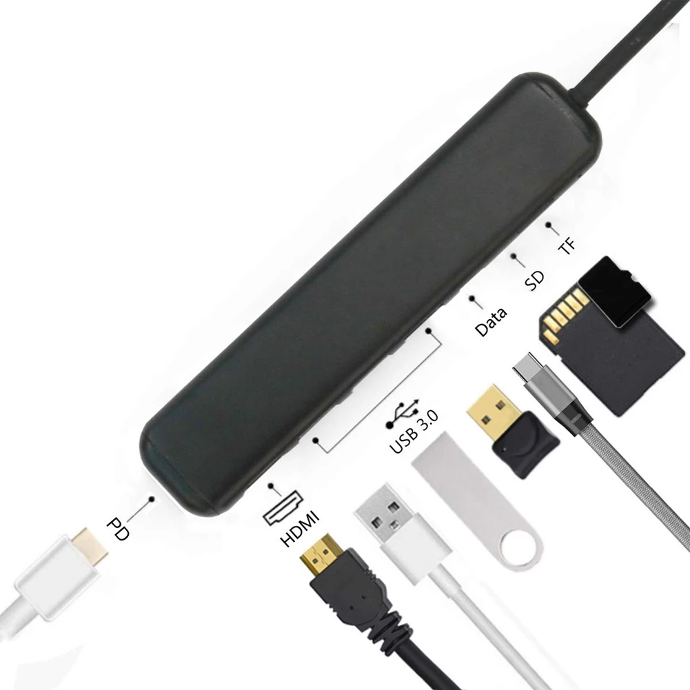8 в 1 Алюминиевый сплав type c модный кардридер износостойкий адаптер зарядки HDMI