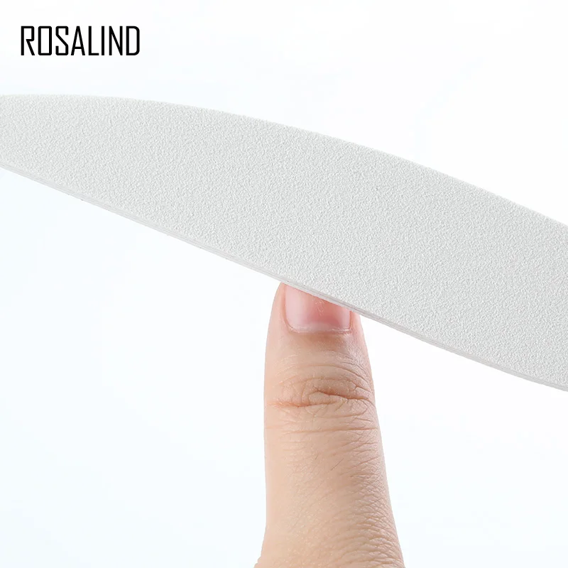 ROSALIND 10 шт./лот белый пилочка для ногтей буферный Профессиональный Маникюрный