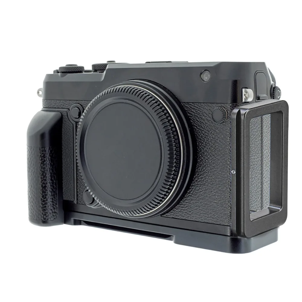 Алюминиевая рукоятка быстросъемный l-образный кронштейн для Fuji Fujifilm GFX 50R с кожаной наклейкой