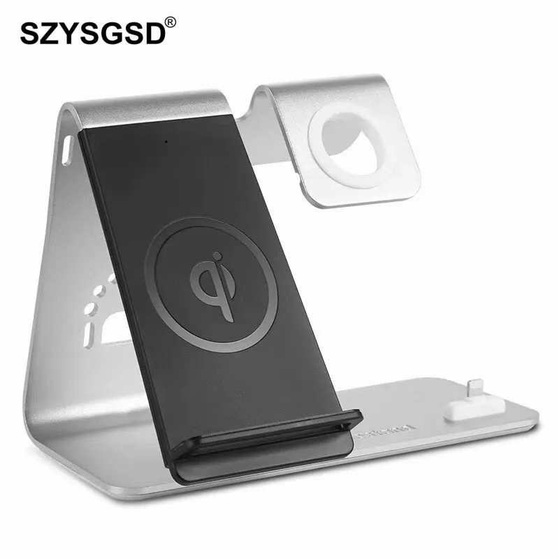 Беспроводное зарядное устройство Qi для Apple Watch быстрая Подставка зарядки iPhone XR XS 8