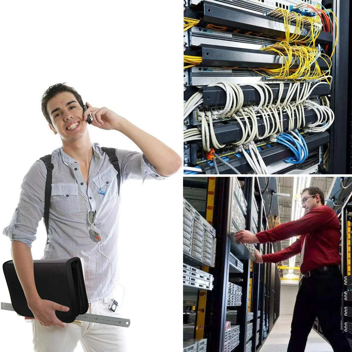 Компьютерный сетевой инструмент для ремонта 18 шт. набор сетевой Ethernet RJ45 RJ11 RJ12 CAT5 CAT5e Кабельный тестер телефон LAN щипцы набор инструментов
