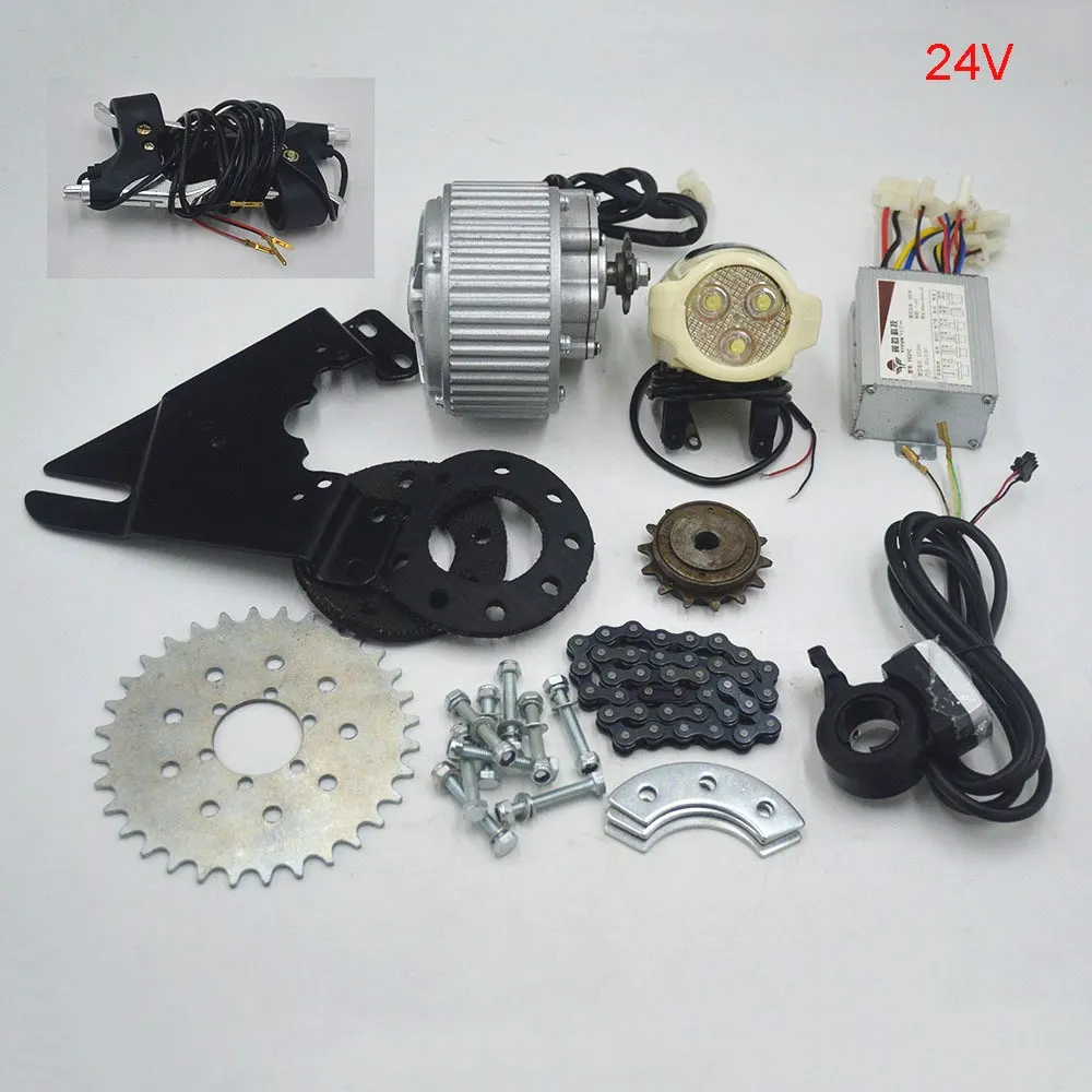 24V thumb kit 24 В 36 в 450 Вт Электрический велосипед мотор конверсионный набор для электровелосипеда комплект моторного двигателя для горного велосипеда mtb дорожный велосипед e-bike - Цвет: 24V thumb kit