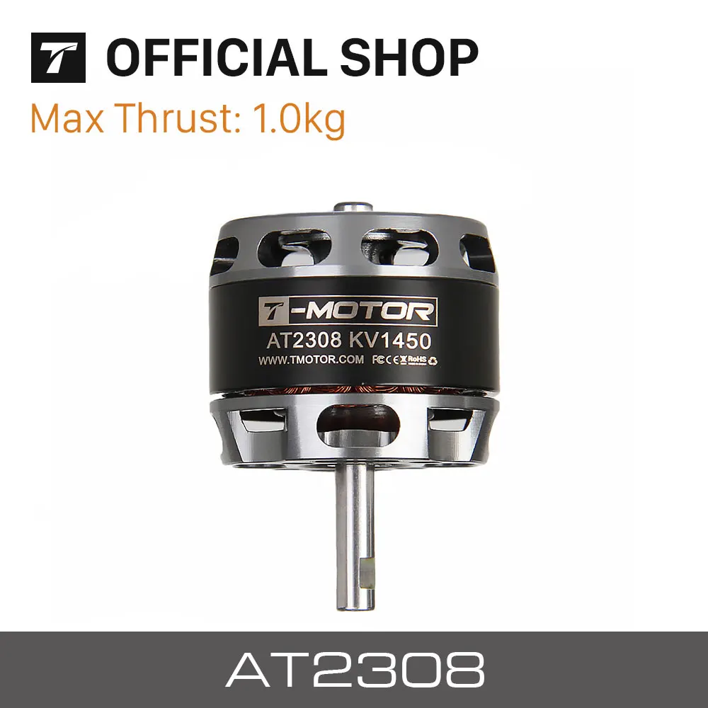 T-MOTOR AT2308 длинный вал KV1450 KV2600 бесщеточный двигатель для дрона с неподвижным крылом