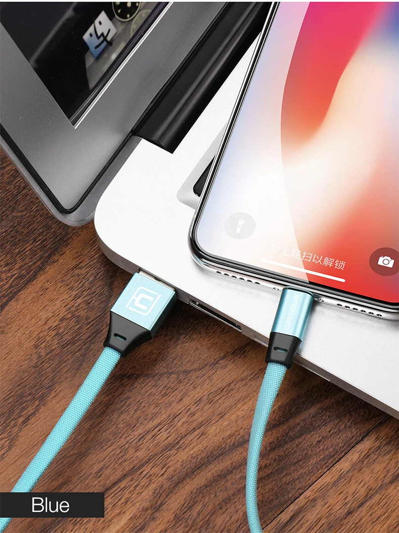 Cafele кабель для передачи данных для iPhone 11 pro X Xr Xs Max 8 7 6 5 SE USB кабель в нейлоновой оплетке для быстрый Кабель зарядного устройства USB кабель для передачи данных для iPhone DC 5V 1A