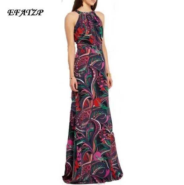 Женское летнее длинное платье без рукавов элегантное облегающее Платье макси с