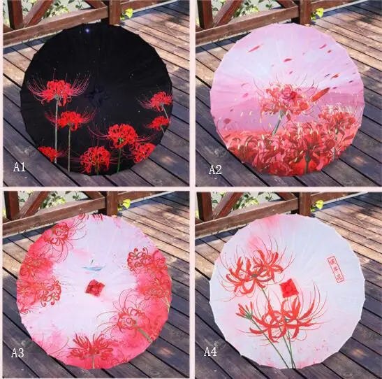 60CM umbrella note Китайский промасленный бумажный зонтик Шелковый Hanfu древний костюм женщина Hanfu Cos фотография украшения Танец paraguas mujer - Цвет: 60CM umbrella note