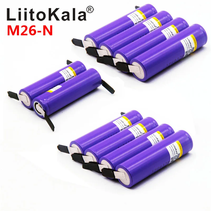 Liitokala 10А M26 100% оригинал 2600 мАч 18650 литий ионная аккумуляторная батарея безопасные