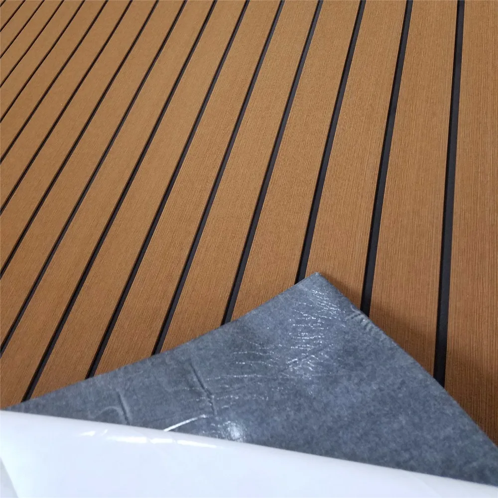 Teak Decking Sheet For Boat Yacht Marine Flooring Carpet EVA Foam 90cm240cm/35.4&quot94.5&quot Light Brown In Black Boats Accessories |