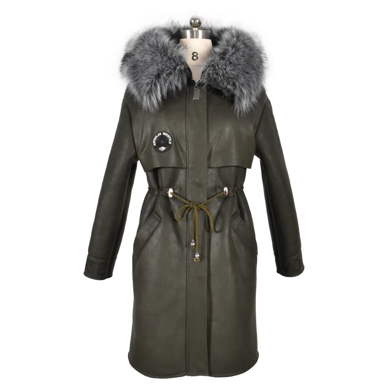 Завод прямые поставки Для женщин Мех животных пальто из искусственного зима