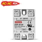 Высокое качество SINOTIMER бренд 40 A SSR-40AA AC-AC Однофазное твердотельное реле SSR 80-250VAC до 24-380VAC