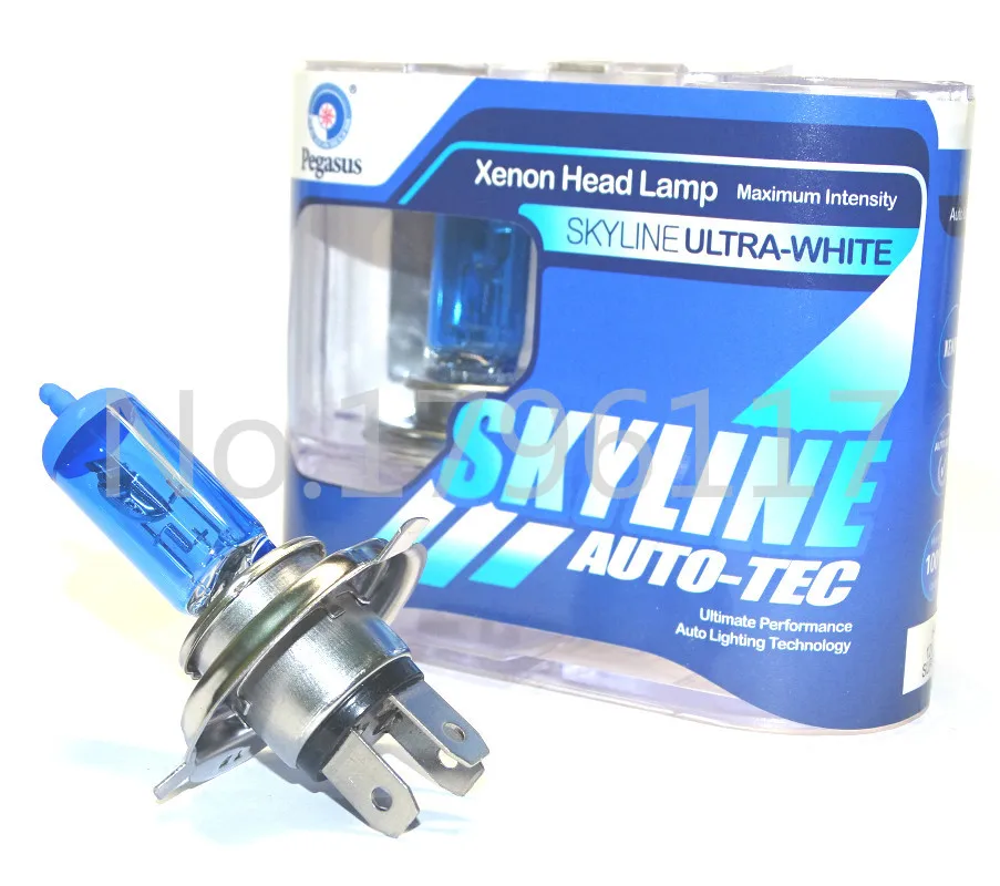 2 шт. H4 9003 HB2 P43T DC 12V 60 / 55W 5000K ксенона супер белый автомобильных фар Противотуманные