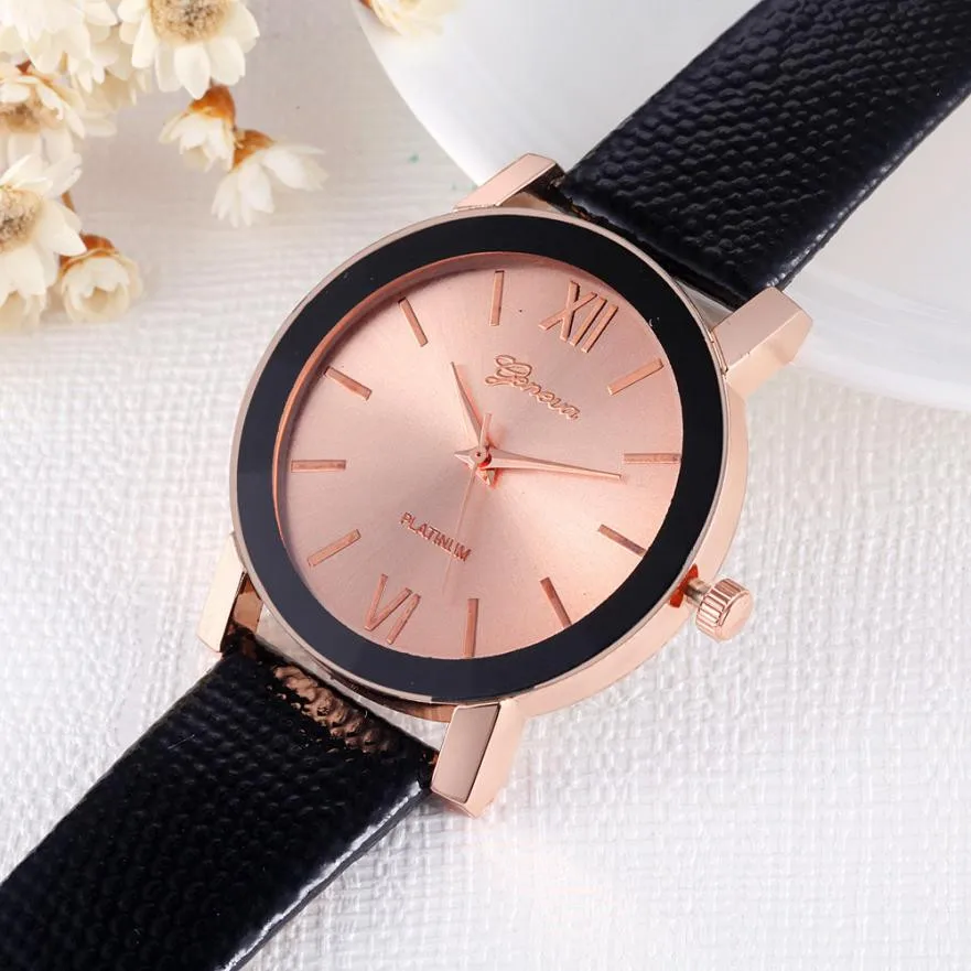 

TZ#502 Luxury Quartz Sport Military Stainless Steel Dial Leather Band Wrist Watch