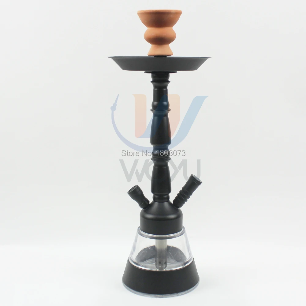 Портативный кальян водопровод Sheesha горшок алюминиевая акриловая ваза силиконовая Толстая ручка шланг дым трубы кальян