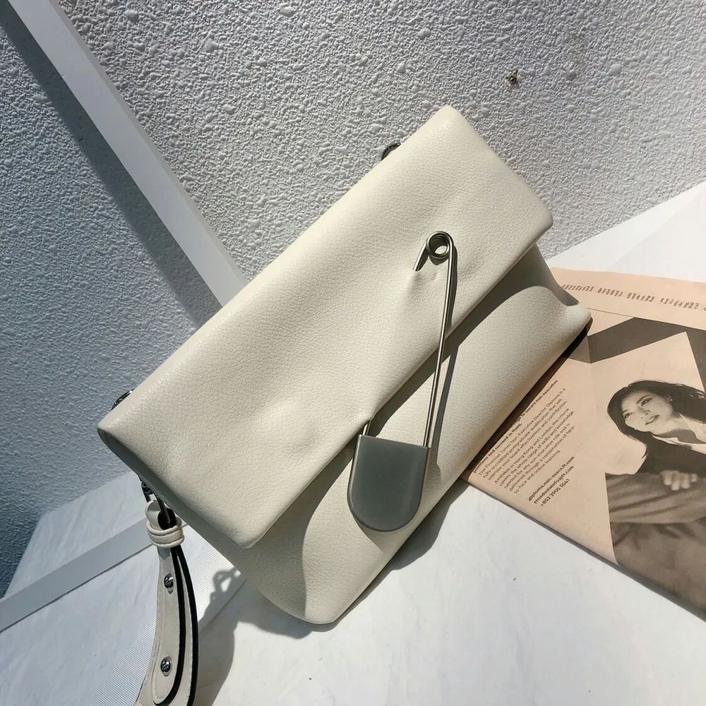 Женская сумка-мессенджер с бумажным зажимом красная сумка-конверт широким