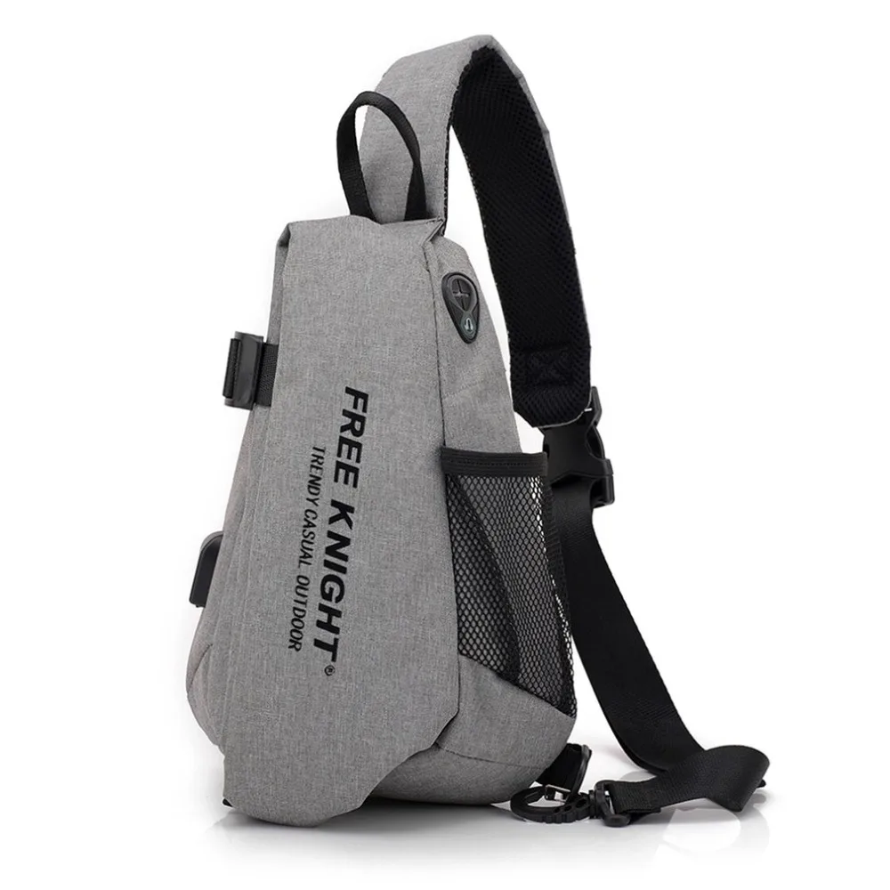 USB Charging Chest Bag Waterproof Casual Crossbody Travel Anti Theft Packs Shoulder | Спорт и развлечения